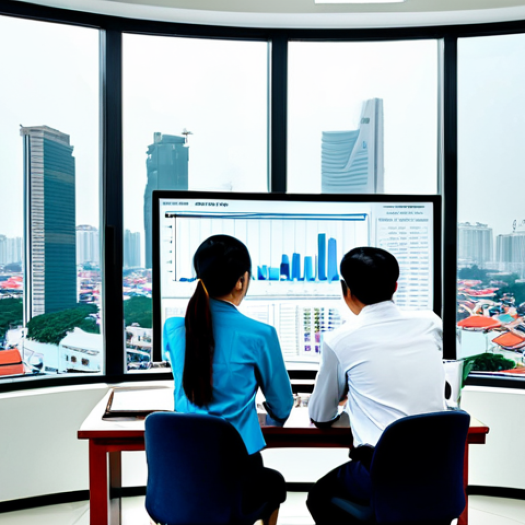 **

"A diverse group of Vietnamese professionals analyzing charts in a bright, modern Ho Chi Minh City office, focusing on value investing strategies. They are fully clothed in appropriate office attire. The background shows a bustling cityscape with iconic landmarks. Safe for work, appropriate content, professional, perfect anatomy, natural proportions, high quality."

**