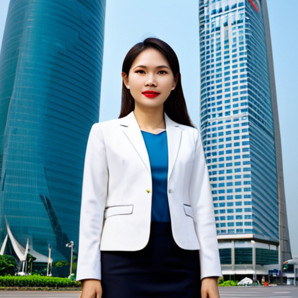 **

"A confident Vietnamese businesswoman in a modern áo dài, standing in front of the Bitexco Financial Tower in Ho Chi Minh City, fully clothed, appropriate attire, safe for work, perfect anatomy, natural proportions, professional photograph, high quality, professional."

**