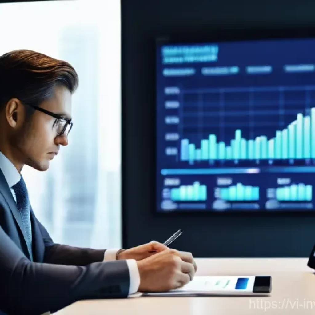 팩터 투자에서의 성과 기반 보상 시스템 - A professional fund manager in a sleek, modern office, dressed in a sharp business suit, thoughtfull...