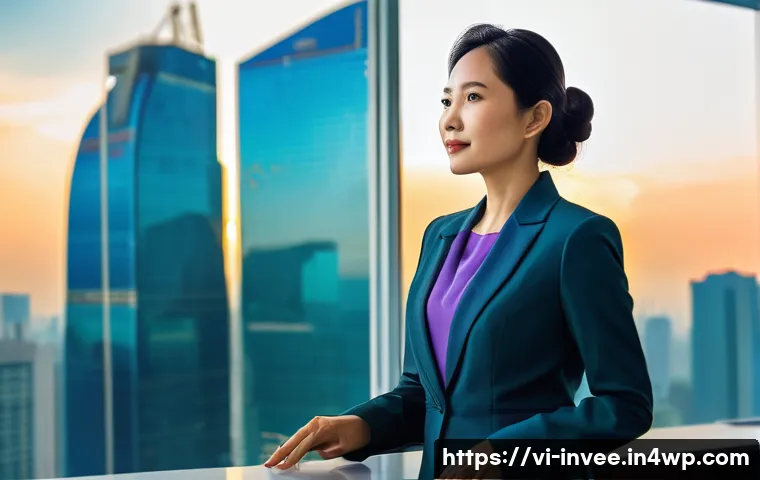 전략적 자산 배분에서의 팩터 투자 - ) A modern Vietnamese chief investment officer (female, ~40s) in a tailored navy suit with an unders...