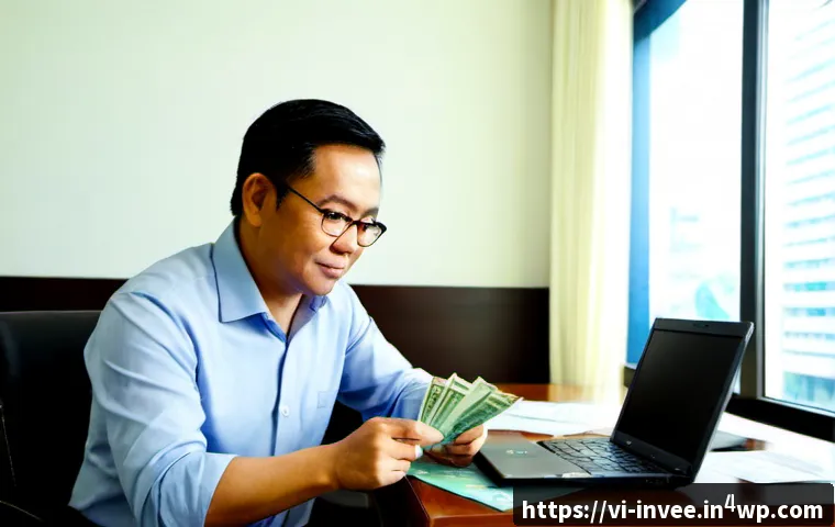 Home 17 팩터 투자와 리스크 관리 기법 - Photorealistic Vietnamese financial advisor and middle-aged client reviewing a diversified factor-in...